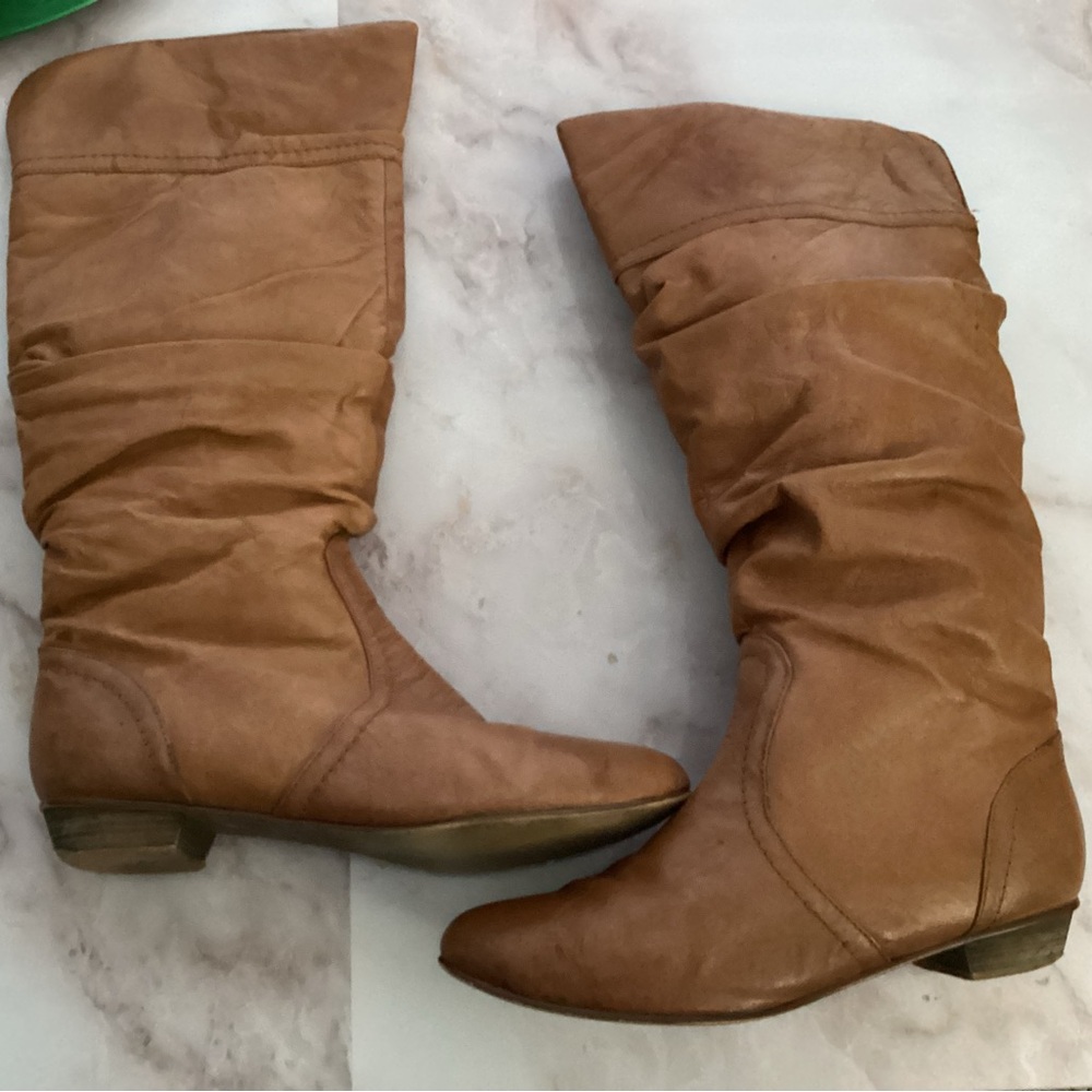 vintage Candance slouch boots genuine leather 8,steve madden